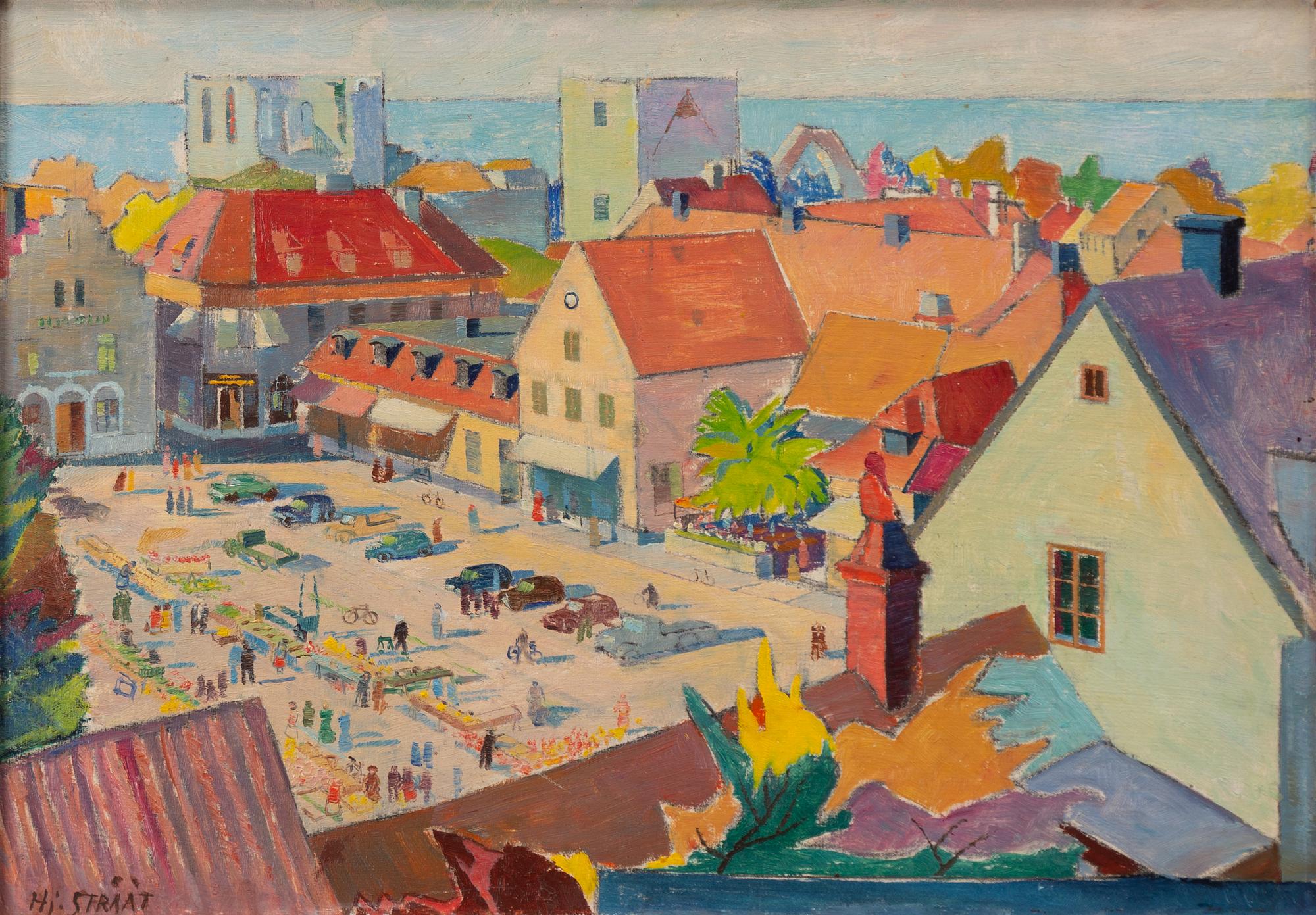 Hjalmar Strååt, "Stora torget, Visby".