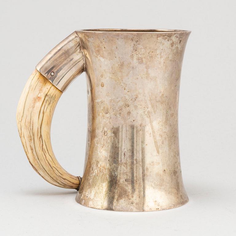 A silver jug made by Axel Bergman, Stockholm in 1904.