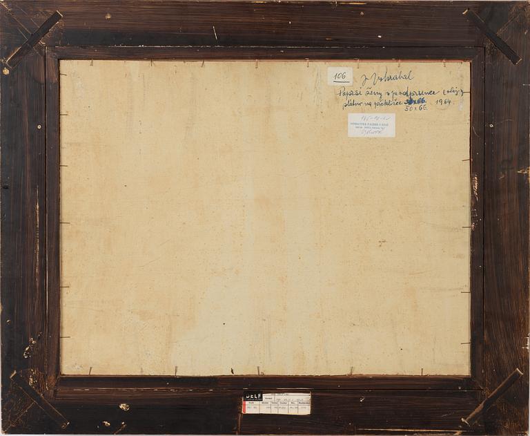 Josef Vohrabal, oil on canvas/paper-panel, signed and dated -64.