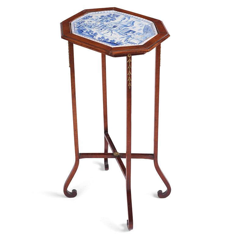 A Swedish Rörstrand faience credence tray, 1740's.