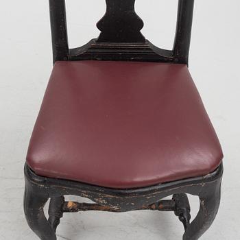 A pair of rococo chairs, mid 18th century.