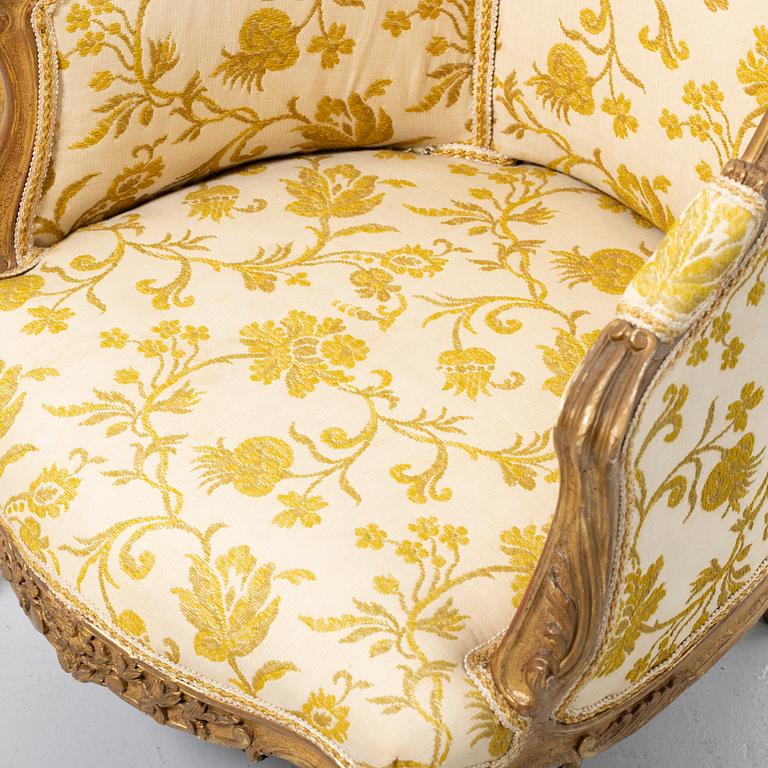 Child’s bergère armchair, Louis XV style, 19th century.