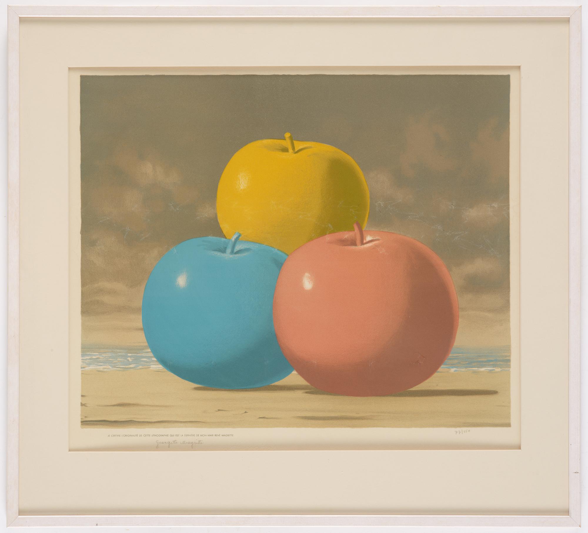 René Magritte, efter, "Trois pommes".
