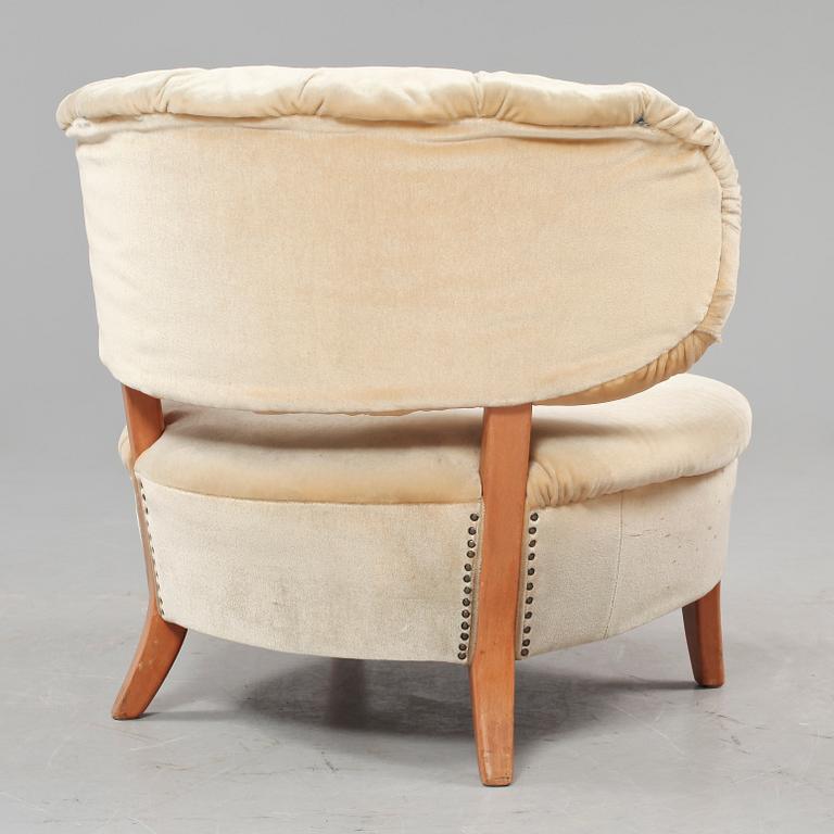 FÅTÖLJ, "Shulz", Otto Shulz, sannolikt för JIO Möbler, omkring 1900-talets mitt.