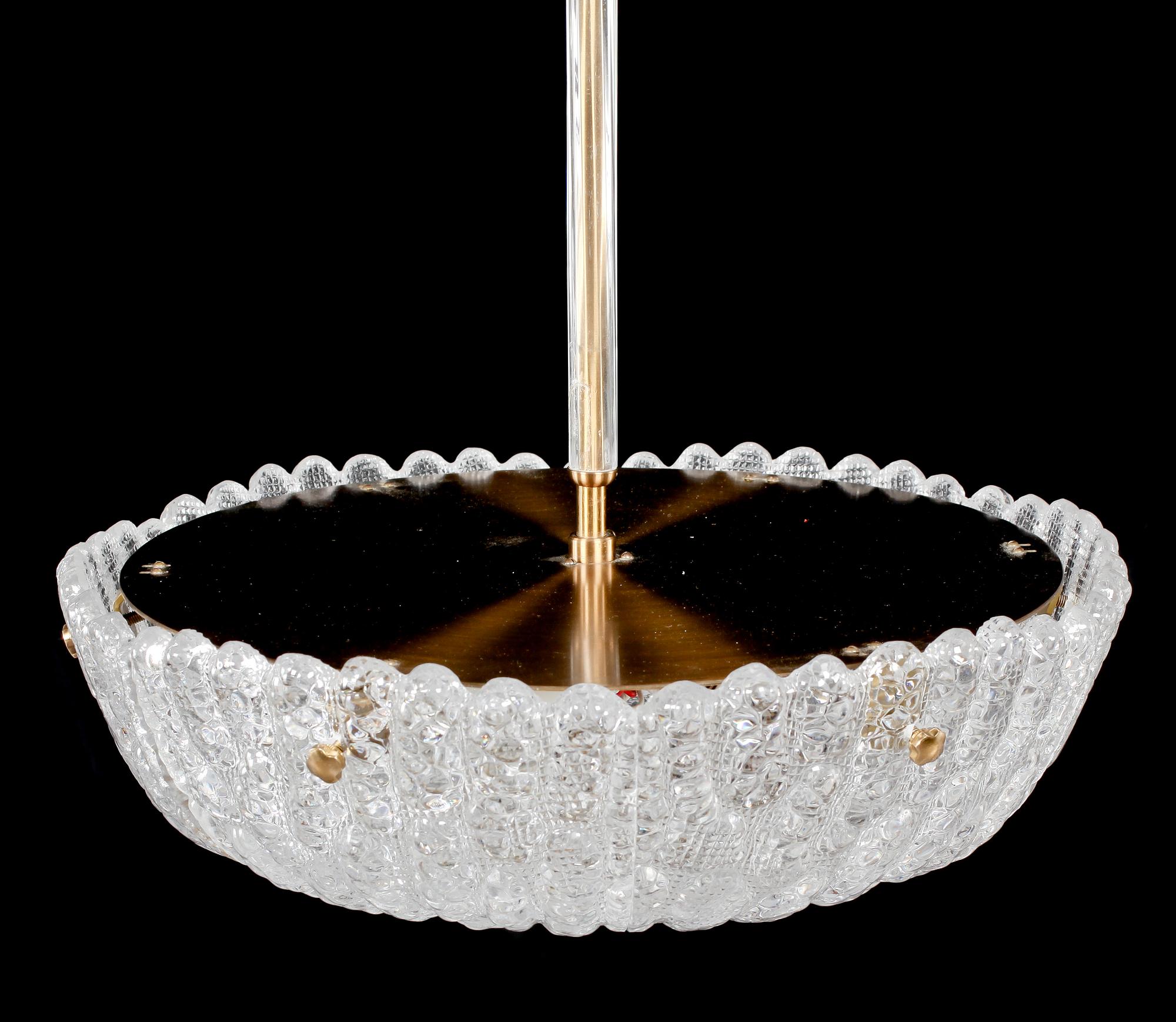 TAKLAMPA, "1200", Carl Fagerlund, Orrefors, 1960-tal. Höjd ca 55 cm.