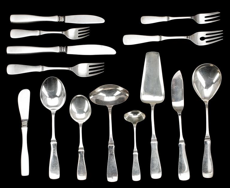 BESTICKSUPPSÄTTNING, silver, 105 delar, "Uppsala", MGAB. 1960-tal.