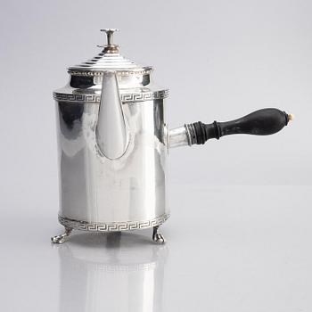 A Swedish silver coffee-pot, mark of Pehr Zethelius, Stockholm 1807.
