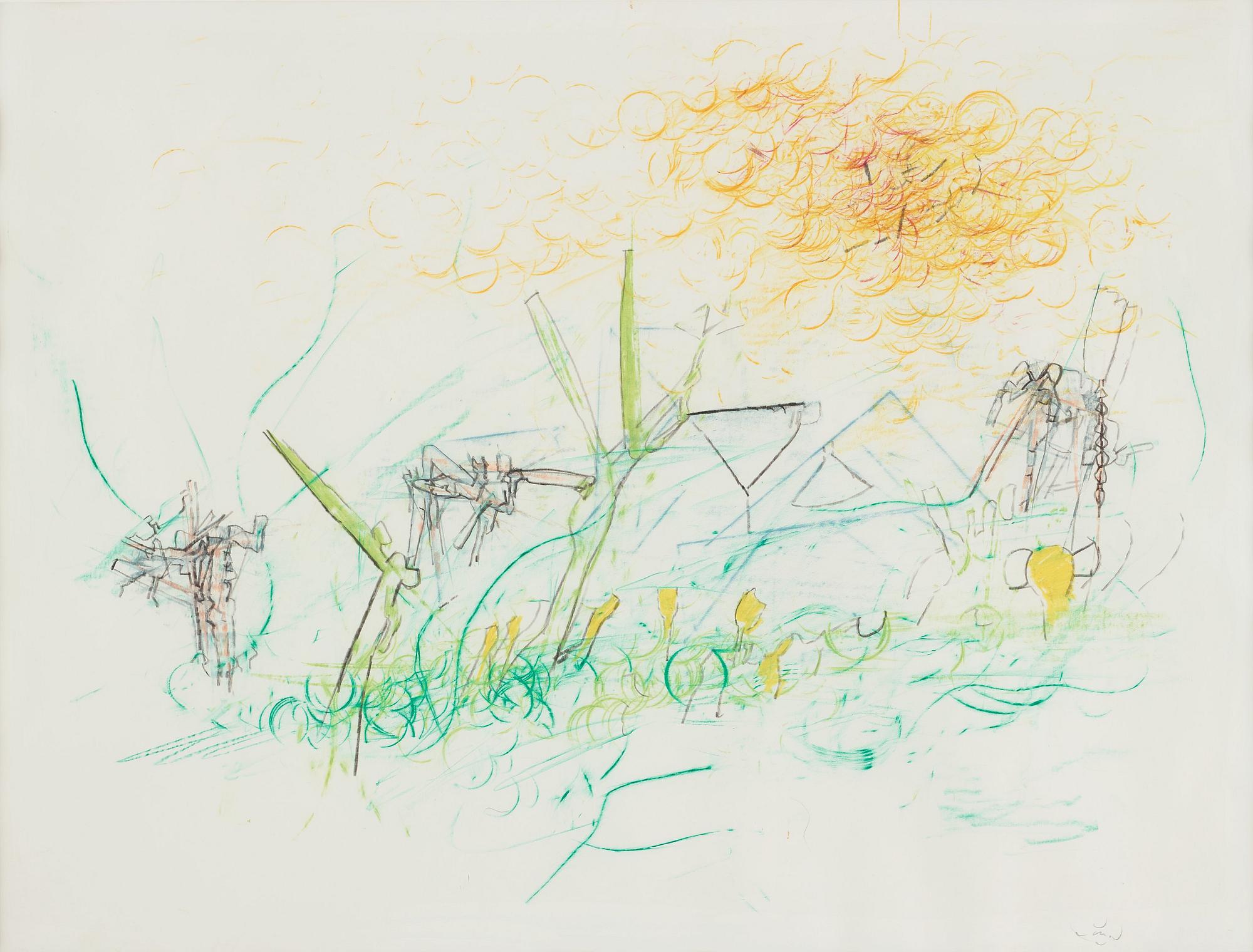 Roberto Matta, ROBERTO MATTA, pastel on paper, signed.