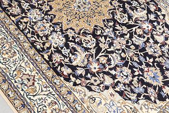 A carpet, Nain Part Silk, sk 9 LAA, ca 244 x 155 cm.