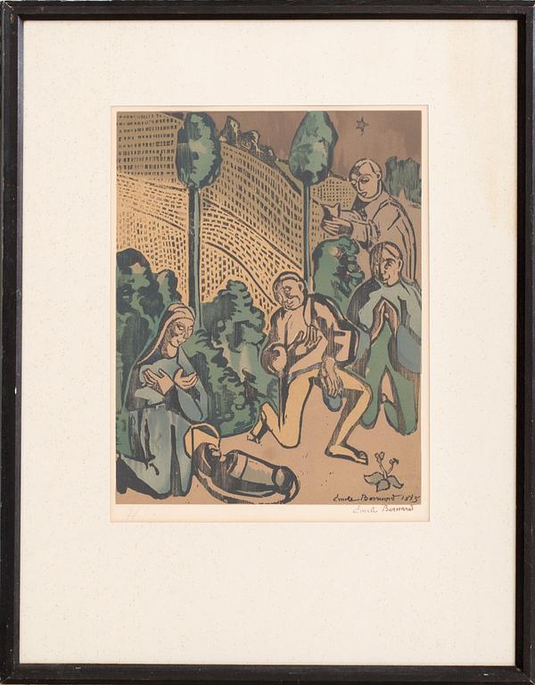 ÉMILE BERNARD, träsnitt. Stämpelsignerad HC.