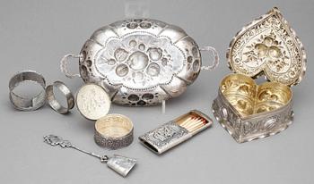 PARTI SILVER, 7 st, däribland Tyskland, ca 502 g.