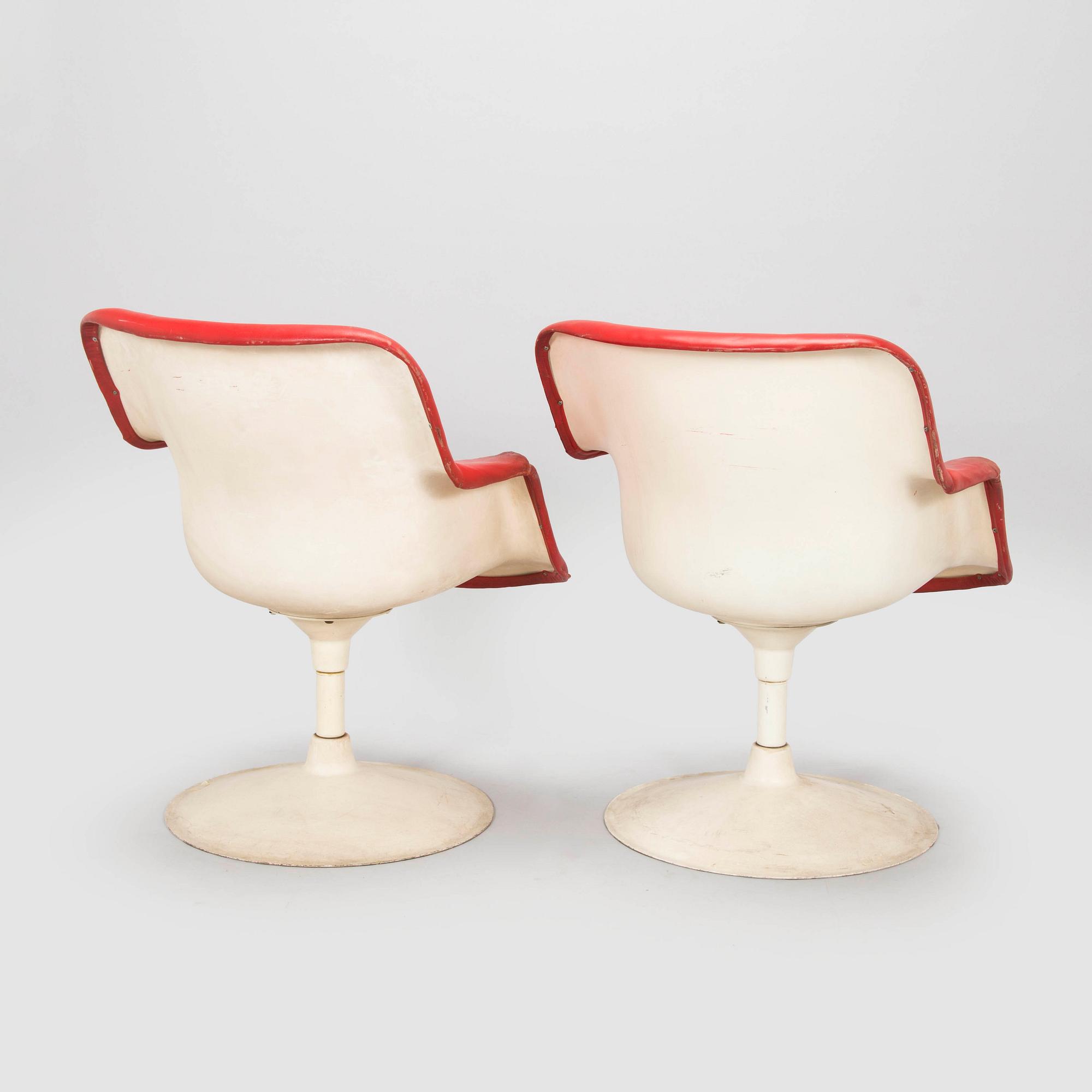 Yrjö Kukkapuro, nojatuoleja, pari, "Junior", Haimi, 1960-luku.