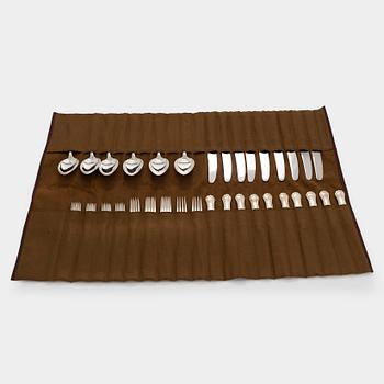 Silver cutlery, 43 pieces, "Chippendale", Kultakeskus, Tavastehus, 1960.