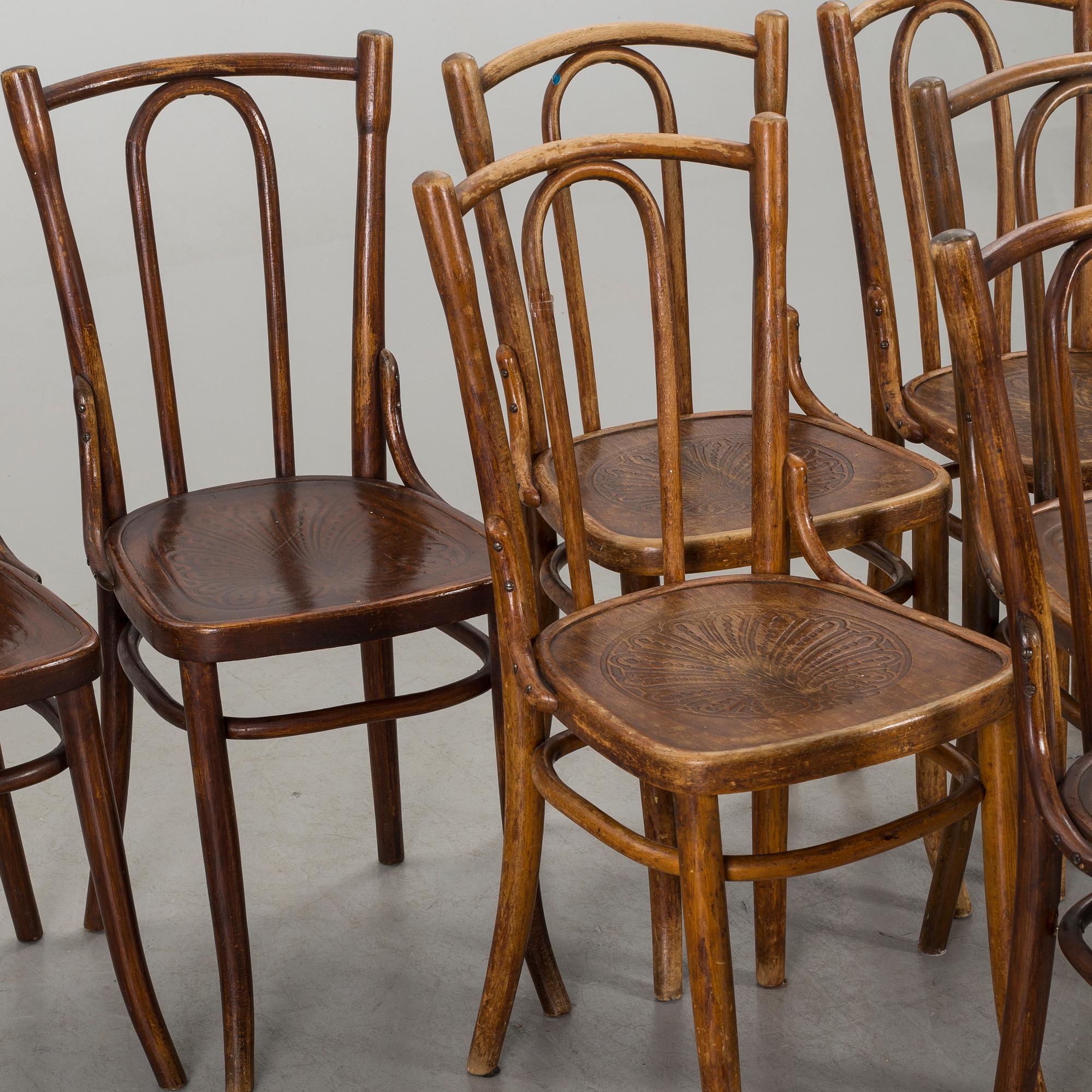 STOLAR, åtta stycken, Cosmos. 1900-talets första hälft.