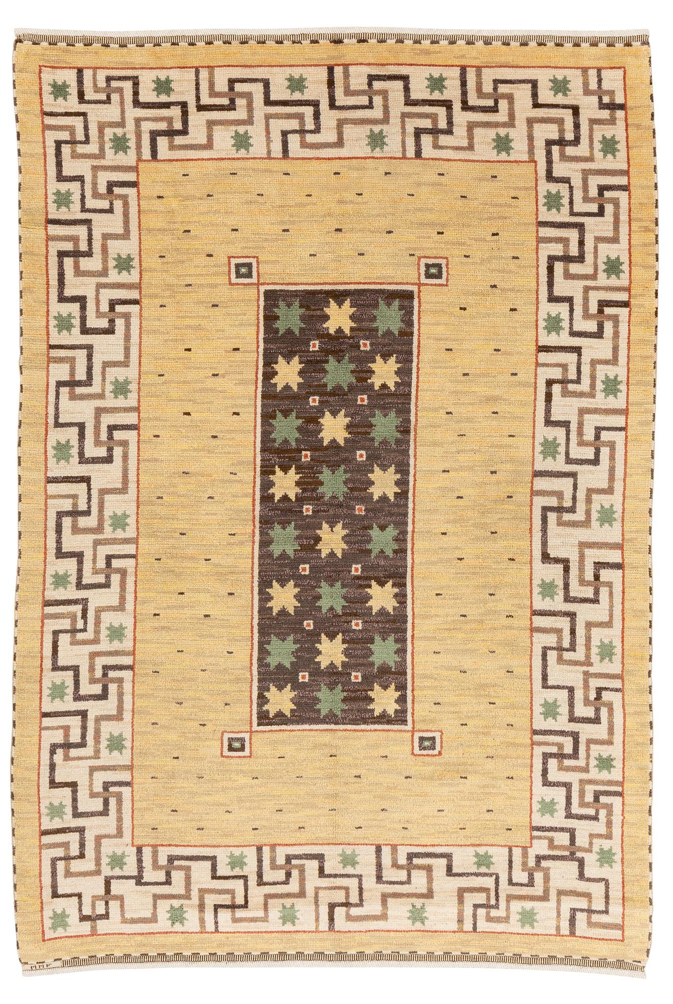 Märta Måås-Fjetterström, A carpet, "Il Greco", knotted pile, ca 302 x 213 cm, signed MMF.