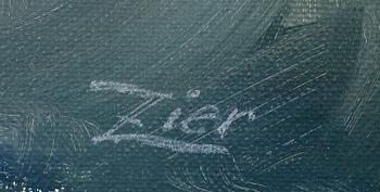 OKÄND KONSTNÄR, olja på duk, signerad Zier.