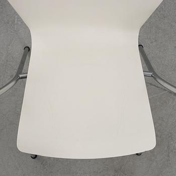 Vico Magistretti, a set of seven 'Vico Duo' chairs, Fritz Hansen, Denmark, dated 2000.