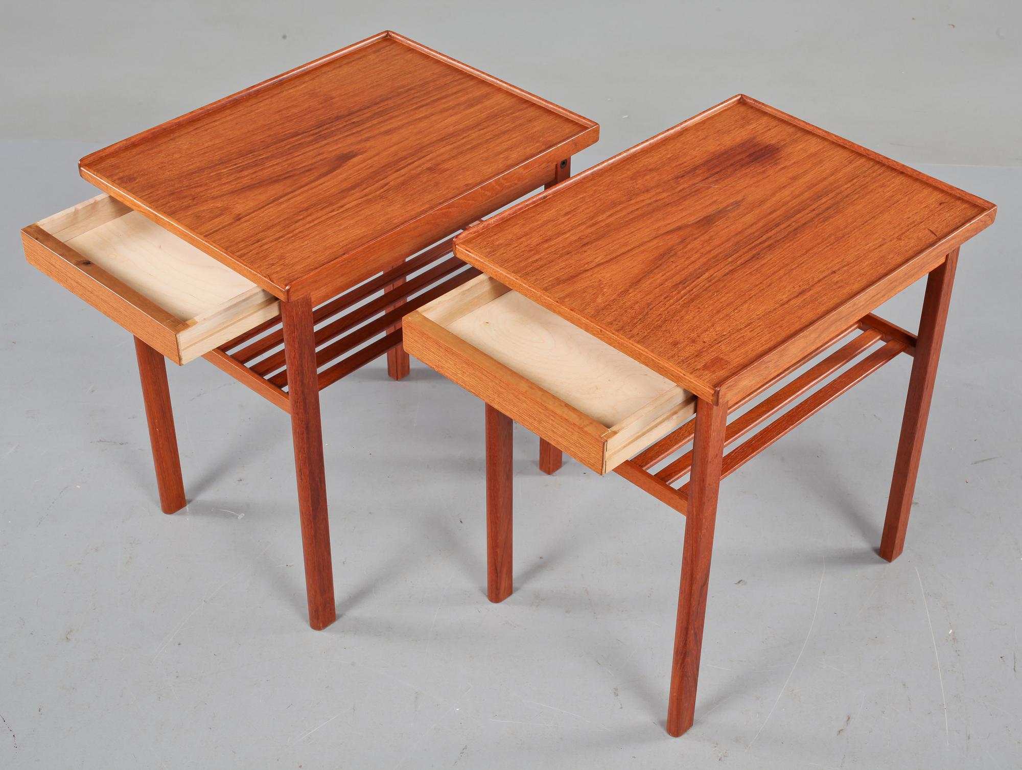 SÄNGBORD, ett par, Svensk Möbelindustri, 1900-talets andra hälft.