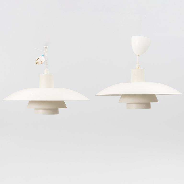 Poul Henningsen, a pair of "PH 4/3" ceiling lamps,Louis Poulsen, Denmark.