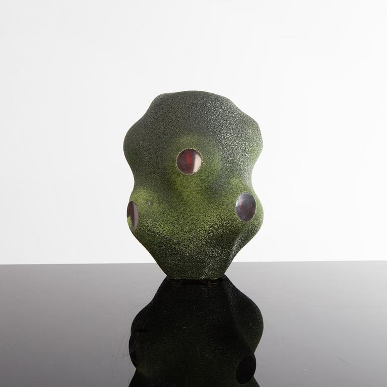 A Unique Per B Sundberg glass vase for Orrefors, signed, numbered and dated 2000.