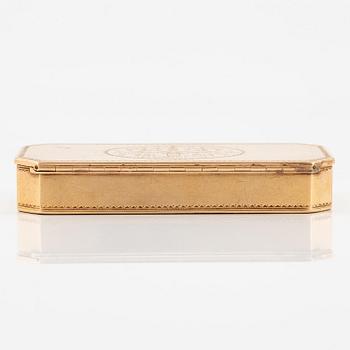 A Russian 14K gold box, 1791.