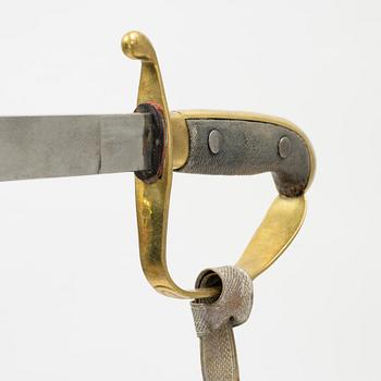A Swedish police' sabre with scabbard, from around the year 1900.