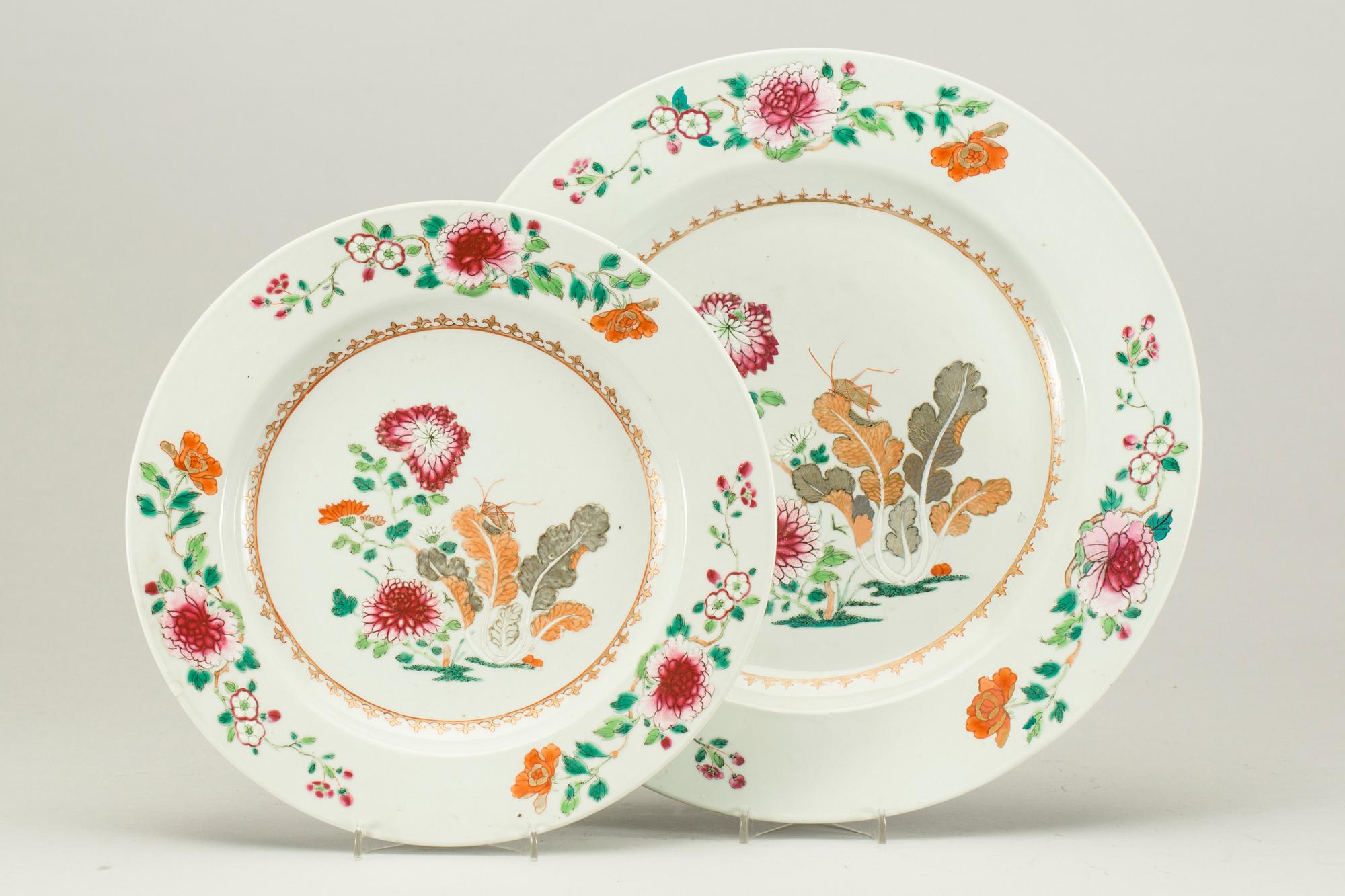 FAT, 2 st, porslin, Kina, Qianlong, 1736-1795.