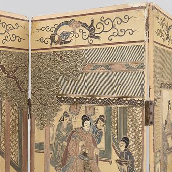 Vikskärm, Kina, omkring 1900.