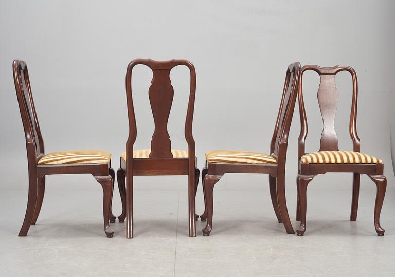 MATSALSMÖBLEMANG, 9 delar, rokokostil, 1900-talets andra hälft.