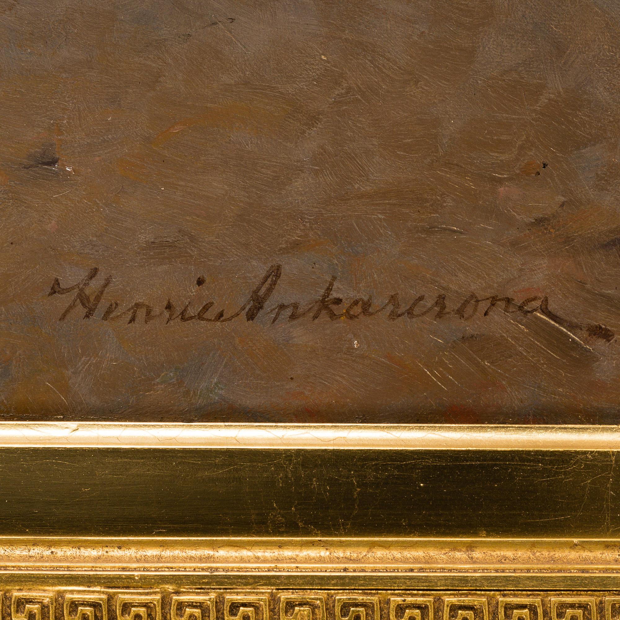 HENRIC ANKARCRONA, signed. Oil on canvas.