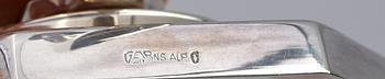 KANDELABRAR, ett par, nysilver, Just Andersen GAB, 1900-talets första hälft.