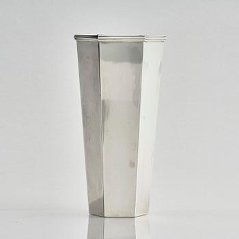 Wiwen Nilsson, a sterling silver vase, Lund, Sweden 1947.