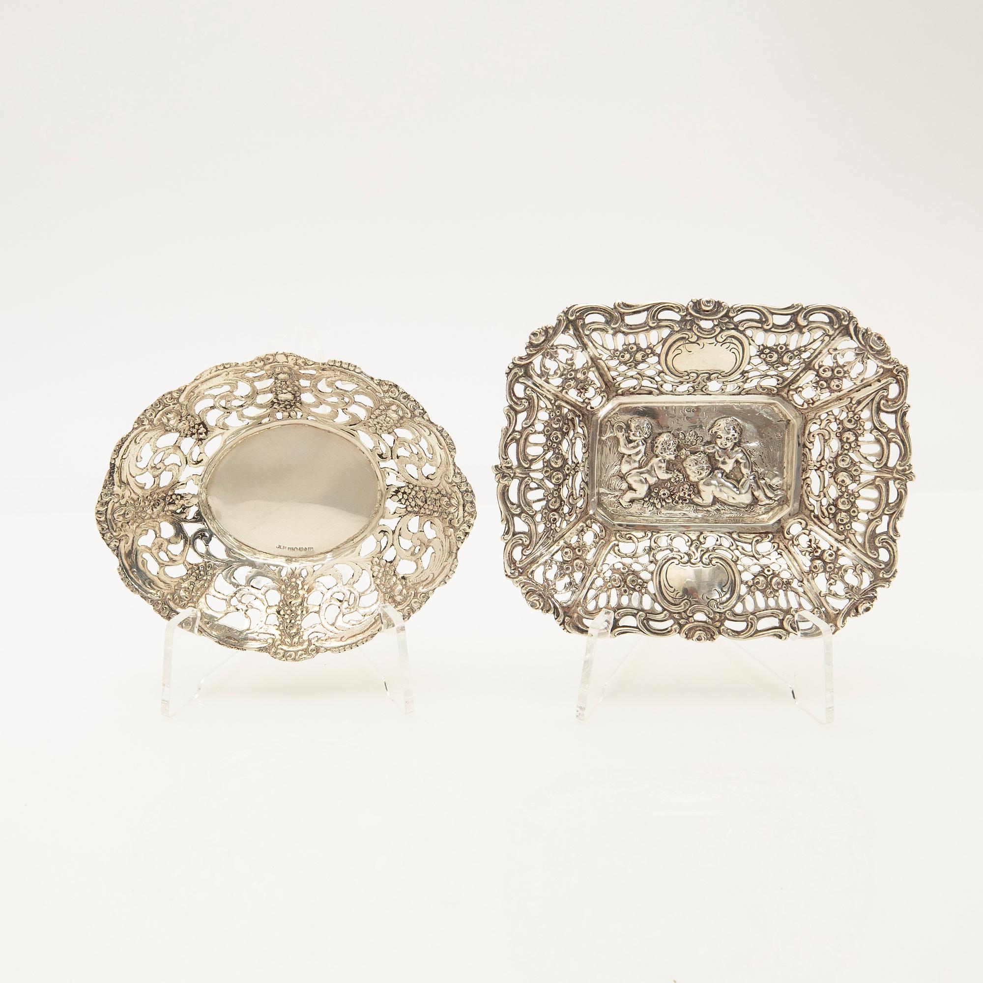 Fat/ Bowls, 7 pieces, silver, 20th century.