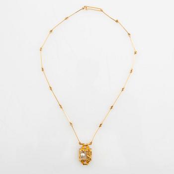 Björn Weckström, Halsband "Taikahelmi/Magisk pärla", 18K guld och odlad pärla, Lapponia.