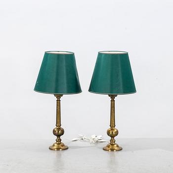 A pair of second half of the 20th century table lamps from Nordiska Kompaniet.