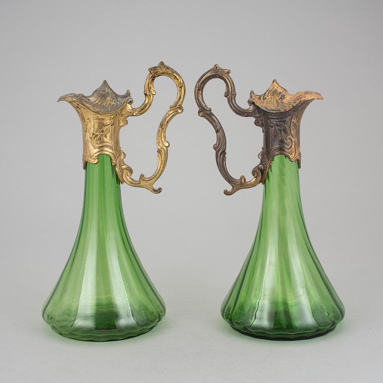 KARAFFER, ett par, Art Nouveau, Frankrike. 1900-talets början.