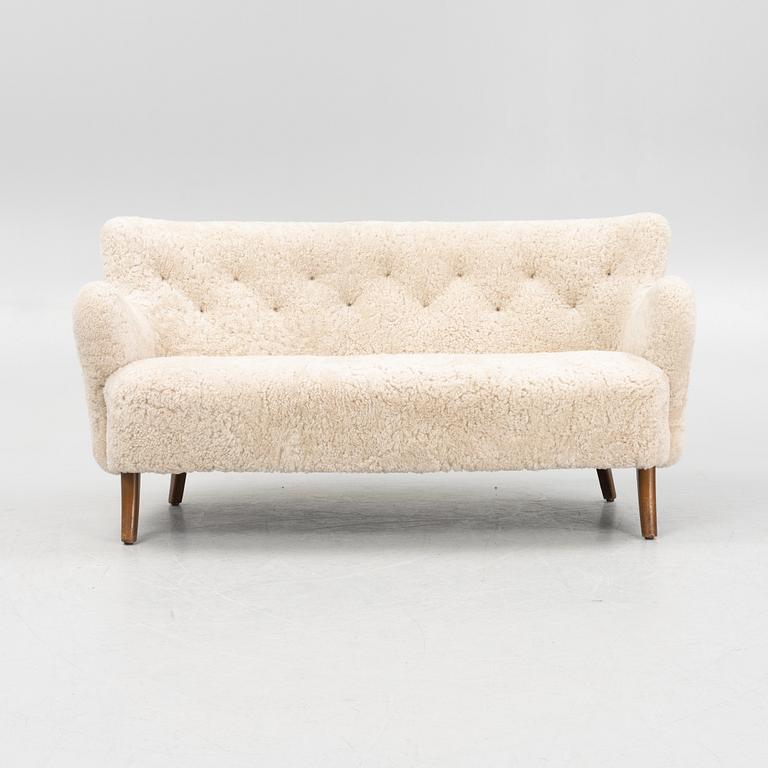 Alfred Christensen, attributed, a Danish Modern sofa, Slagelse Møbelfabrik, Denmark, 1930's/40's.