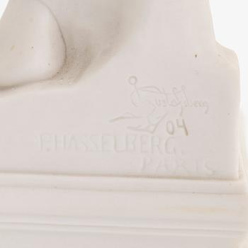 Per Hasselberg, efter, skulptur, "Snöklockan", Gustavsberg 1904.
