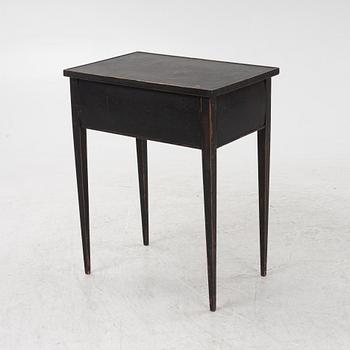 A painted Gustavian style side table, circa 1900.