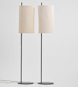 Arne Jacobsen, a pair of "AJ Royal" floor lamps, Louis Poulsen, Denmark, 1960s.