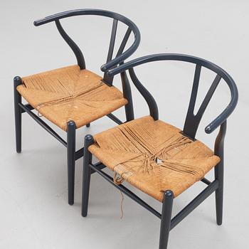 Hans J. Wegner, a set of four model 'CH-24' chairs, Carl Hansen & Søn, Denmark.