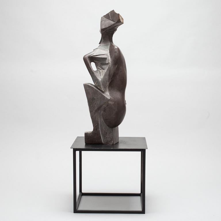 OKÄND KONSTNÄR, skulptur, täljsten, monogramsignerad, Sovjetunionen, 1900-talets andra hälft.