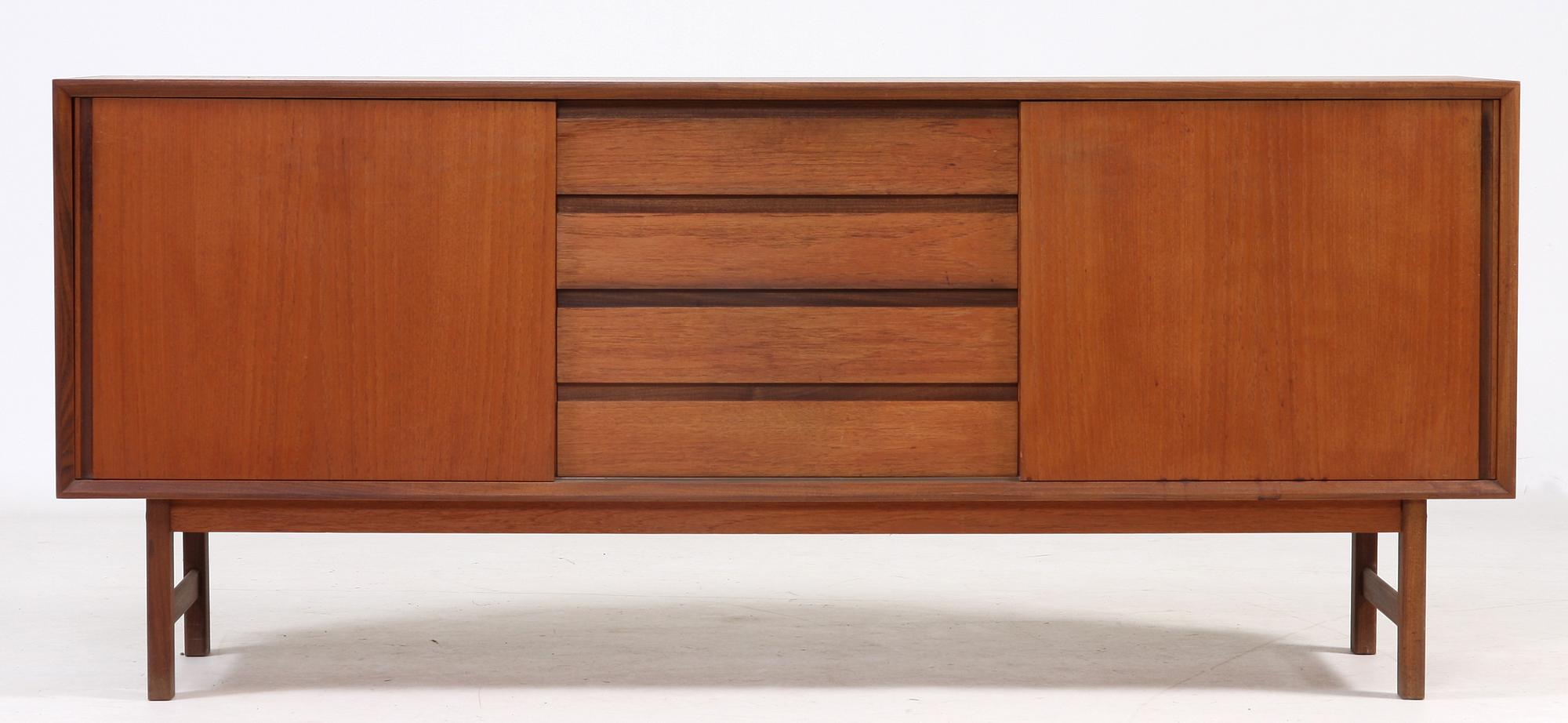 BOKHYLLA, samt SIDEBOARD, 1950/1960-tal.