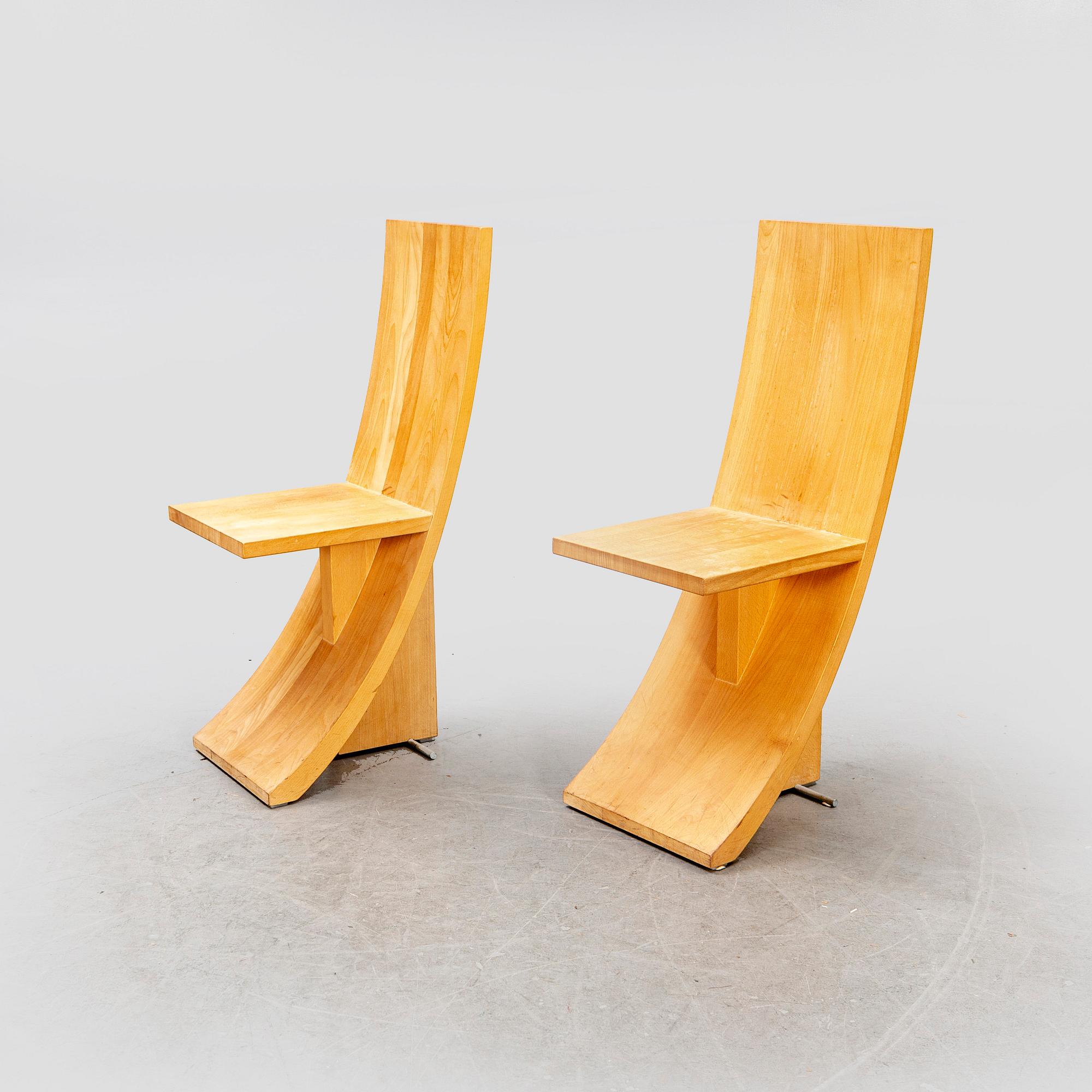 A pair of Jonas Palmius beech 