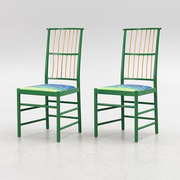 Josef Frank, a pair of model 2025 chairs, Svenskt Tenn, designed in 1925.