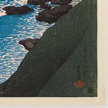 KAWASE HASUI (1883-1957), color woodblock print. Japan, "Souvenirs of Travel I".