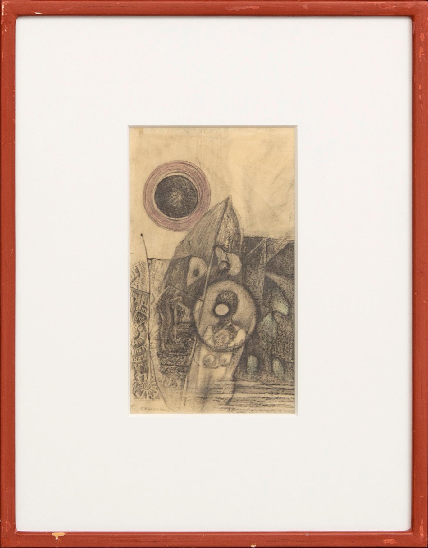 CO Hultén, CO Hultén, frottage, signed, dated -42.