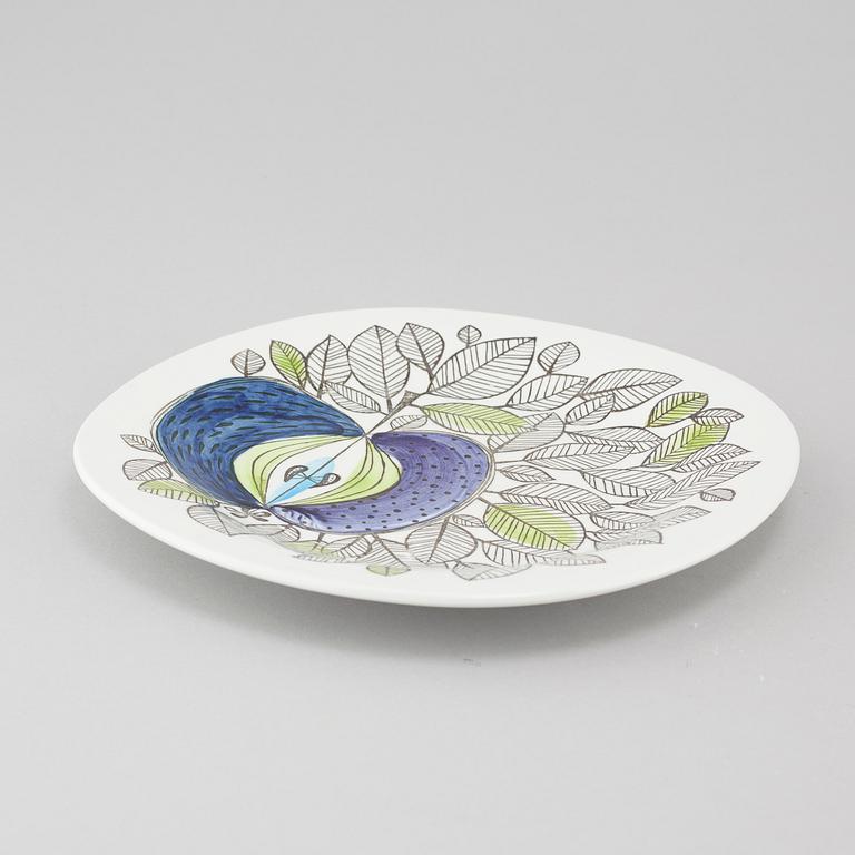 Six "Eden" porcelain plates, designed by Sigrid Richter for Rörstrand, 20th century.