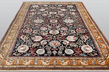 A carpet, Figural Silk Qum, ca 309 x 200 cm.