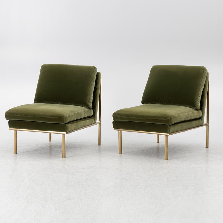 A pair of 'April' armchairs, Newport.